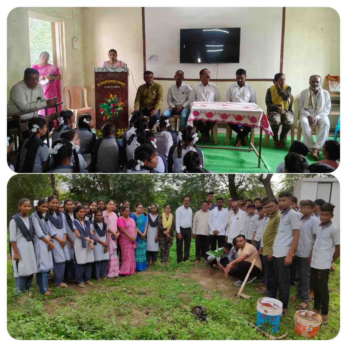 गुरुपौर्णिमेनिमित्त अनुलोम संस्थेतर्फे श्री. शिवाजी हायस्कूल खानापूर येथे वनरक्षक सौ. कल्पनाताई पवार यांचे विद्यार्थ्यांना मार्गदर्शन