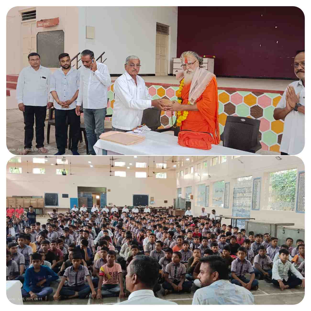 अनुलोमच्या माध्यमातून नूतन माध्यमिक व उच्च माध्यमिक विद्यालय चिनावल तालुका रावेर येथे गुरुवंदना उपक्रम संपन्न