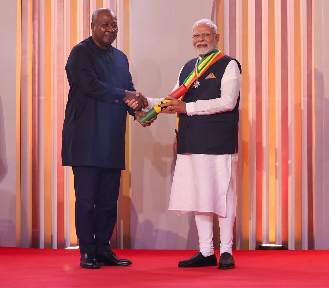 भारत-घाना संबंधांना नवे वळण, पंतप्रधान मोदींना घानाचा सर्वोच्च नागरी सन्मान